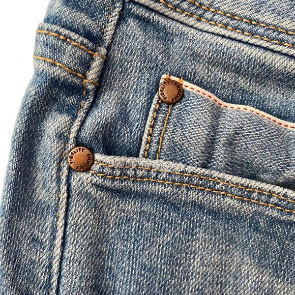 Fidelity Denim Mila Crop Distressed Stretch Skinny Leg Cropped Mid Rise Jeans 28 - Picture 13 of 16